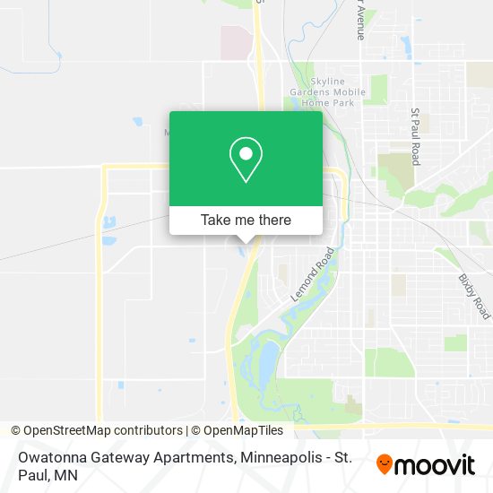 Owatonna Gateway Apartments map