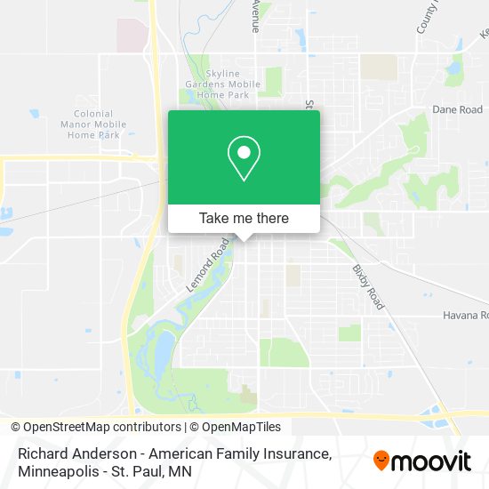 Mapa de Richard Anderson - American Family Insurance