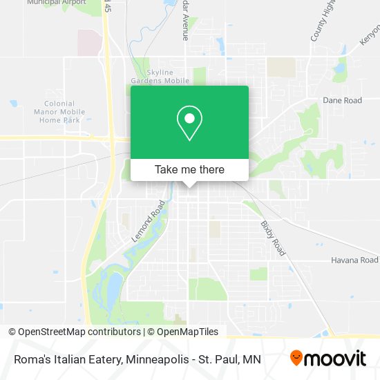 Mapa de Roma's Italian Eatery