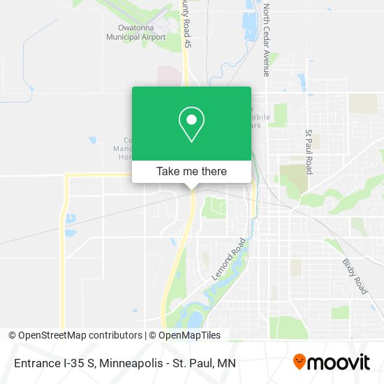 Mapa de Entrance I-35 S