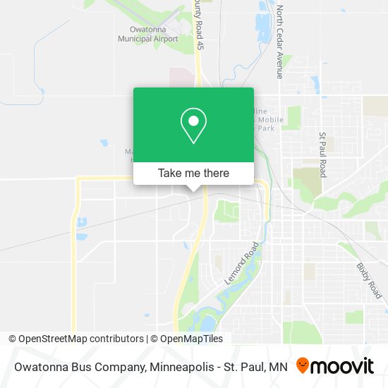 Owatonna Bus Company map