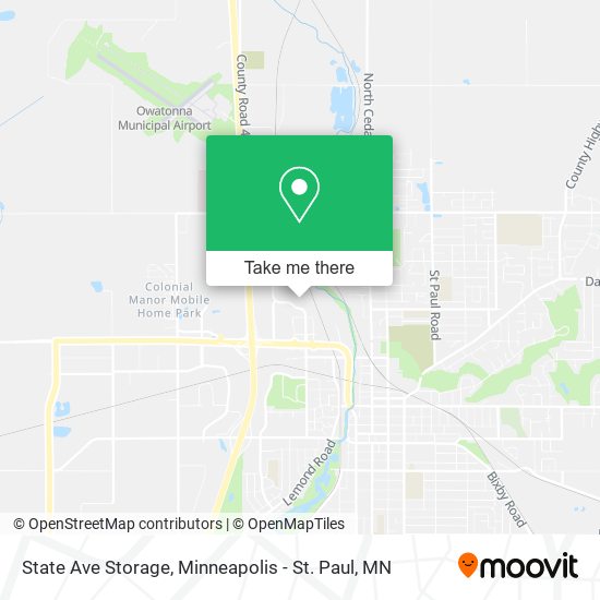 State Ave Storage map