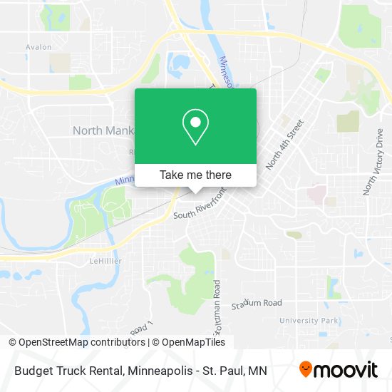 Budget Truck Rental map