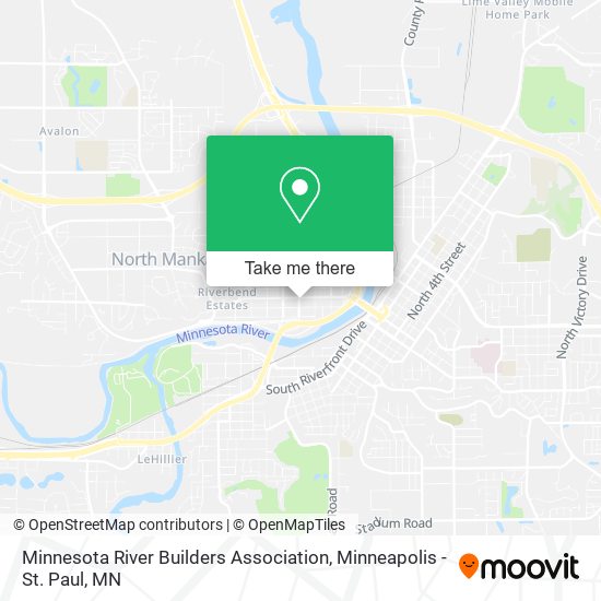 Minnesota River Builders Association map