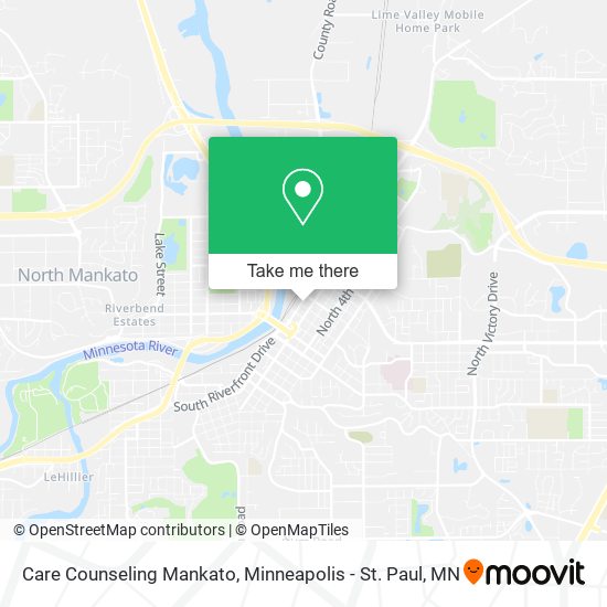 Care Counseling Mankato map