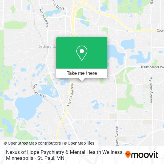 Nexus of Hope Psychiatry & Mental Health Wellness map