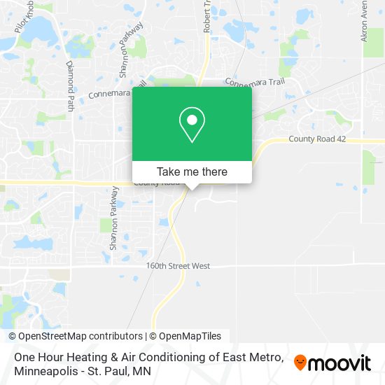 One Hour Heating & Air Conditioning of East Metro map