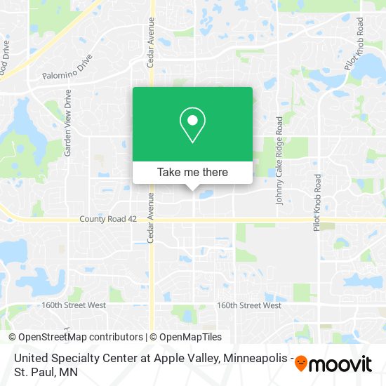 United Specialty Center at Apple Valley map