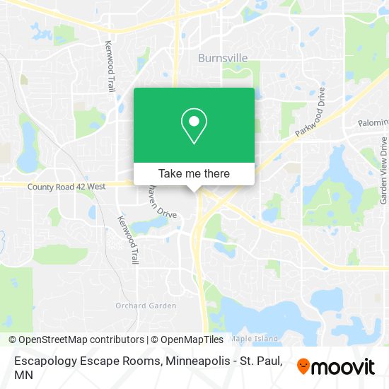 Mapa de Escapology Escape Rooms