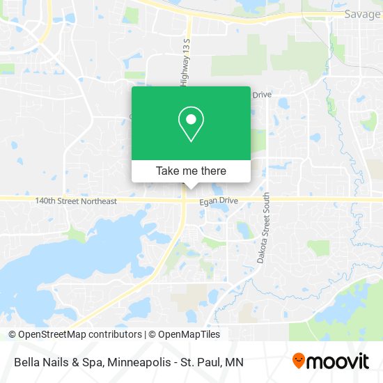 Bella Nails & Spa map