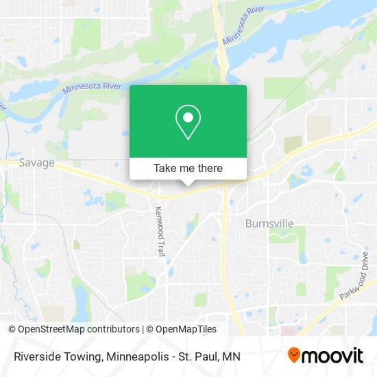 Riverside Towing map