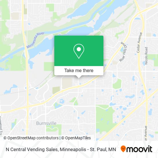 N Central Vending Sales map