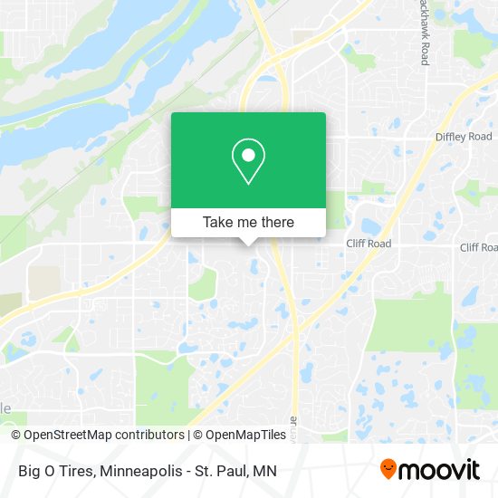Big O Tires map