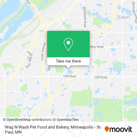 Mapa de Wag N Wash Pet Food and Bakery