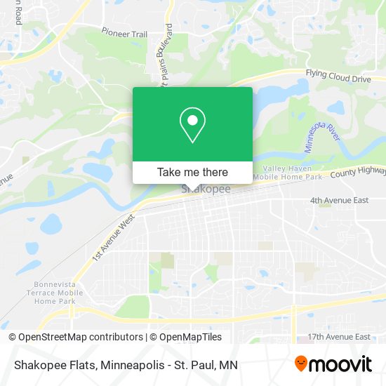 Shakopee Flats map