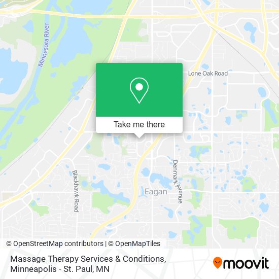 Massage Therapy Services & Conditions map