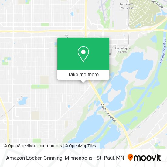 Amazon Locker-Grinning map