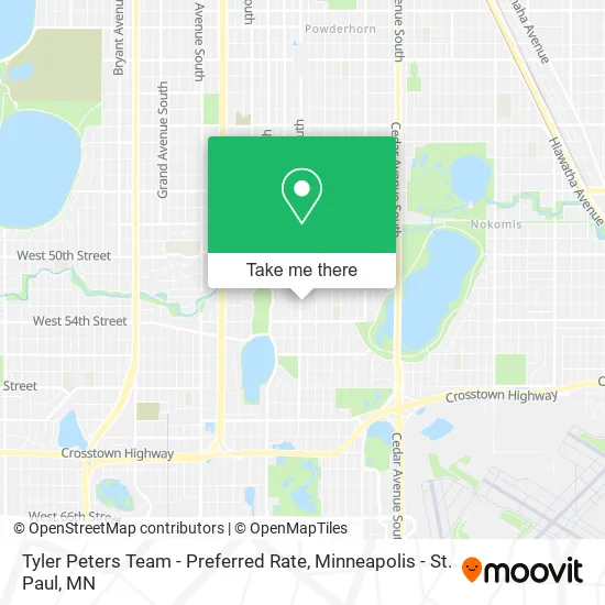 Mapa de Tyler Peters Team - Preferred Rate