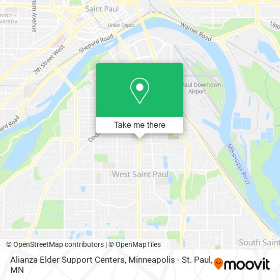 Alianza Elder Support Centers map