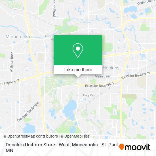 Mapa de Donald's Uniform Store - West