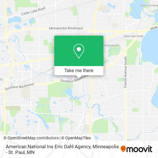 American National Ins Eric Dahl Agency map