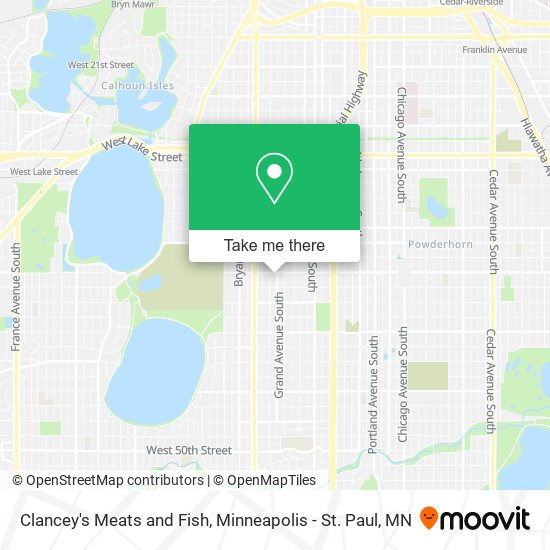 Clancey's Meats and Fish map