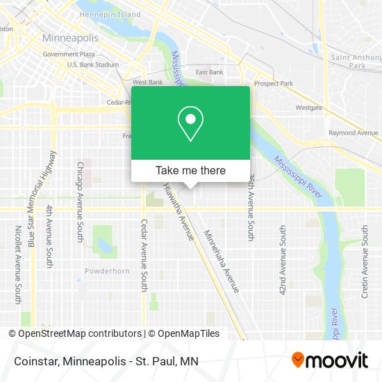 Coinstar map