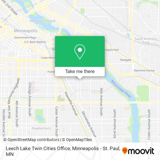 Mapa de Leech Lake Twin Cities Office