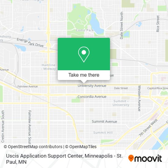 Uscis Application Support Center map