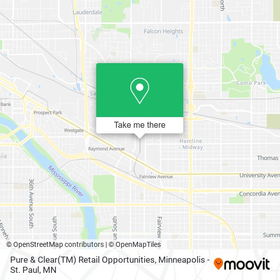 Pure & Clear(TM) Retail Opportunities map