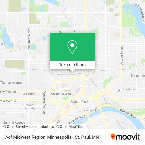 Acf Midwest Region map