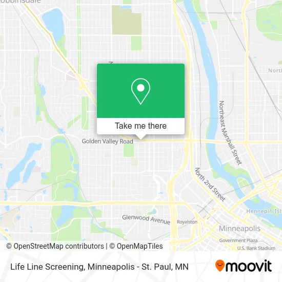 Life Line Screening map