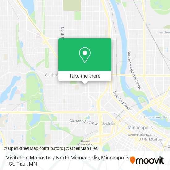 Visitation Monastery North Minneapolis map