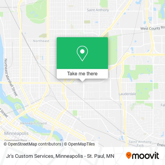 Jr's Custom Services map