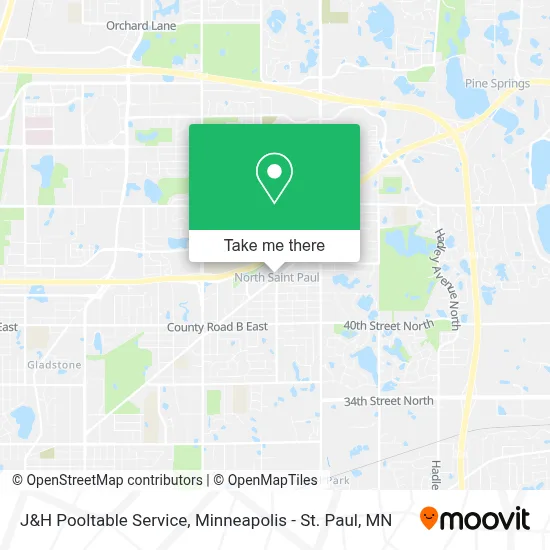 J&H Pooltable Service map