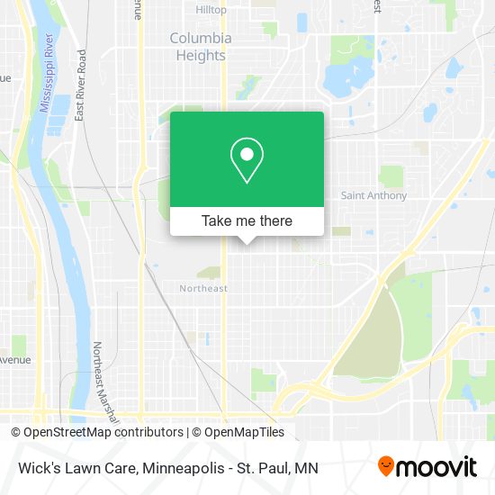 Wick's Lawn Care map