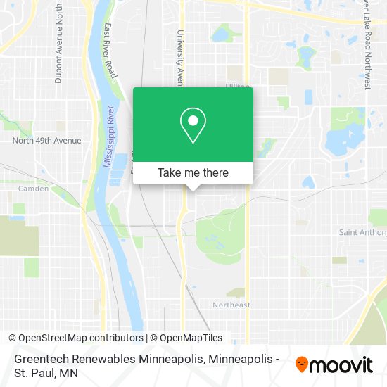Greentech Renewables Minneapolis map