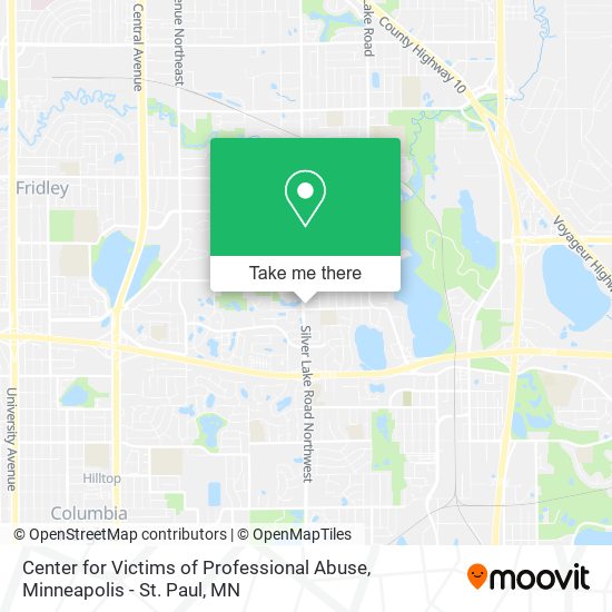 Mapa de Center for Victims of Professional Abuse