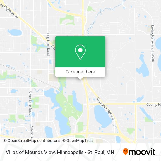 Villas of Mounds View map