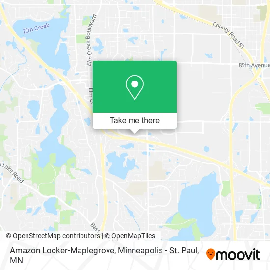Amazon Locker-Maplegrove map