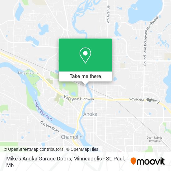 Mapa de Mike's Anoka Garage Doors