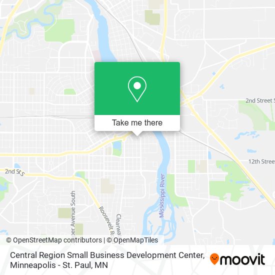 Central Region Small Business Development Center map