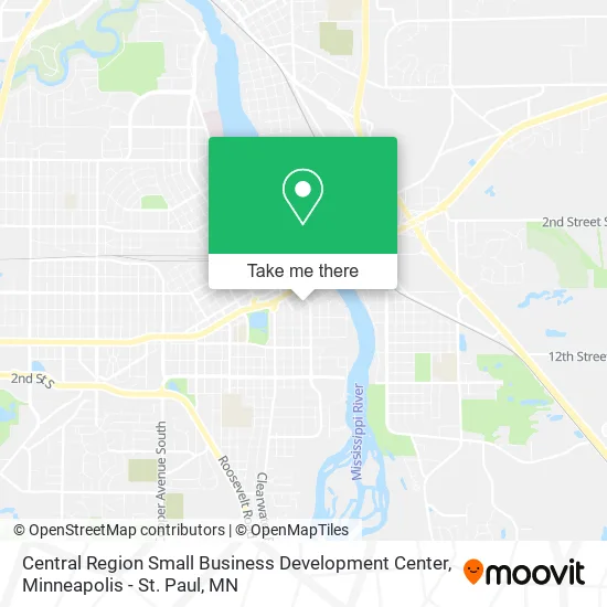Mapa de Central Region Small Business Development Center