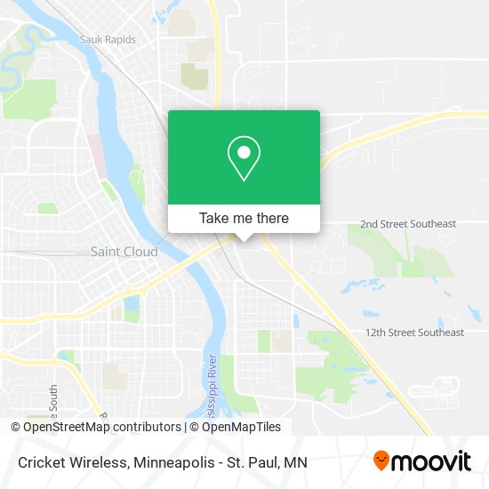 Mapa de Cricket Wireless