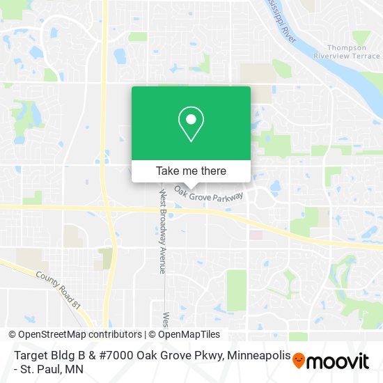 Mapa de Target Bldg B & #7000 Oak Grove Pkwy