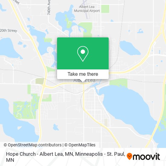 Hope Church - Albert Lea, MN map