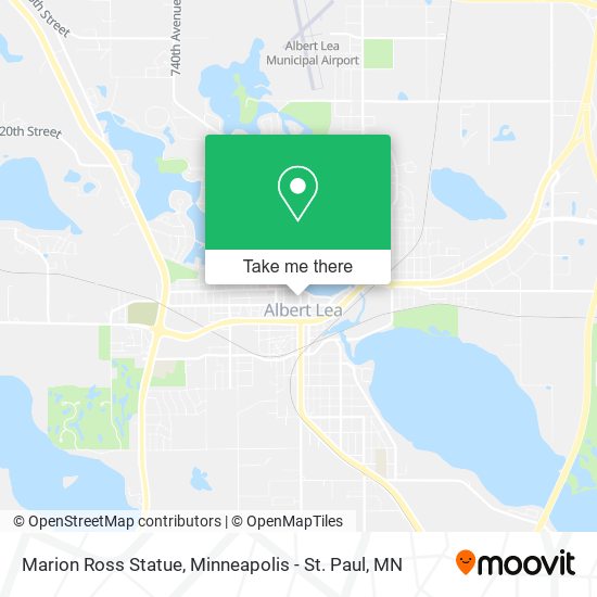 Marion Ross Statue map