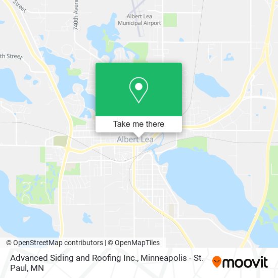 Mapa de Advanced Siding and Roofing Inc.