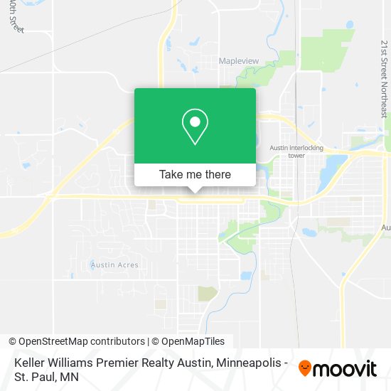 Mapa de Keller Williams Premier Realty Austin