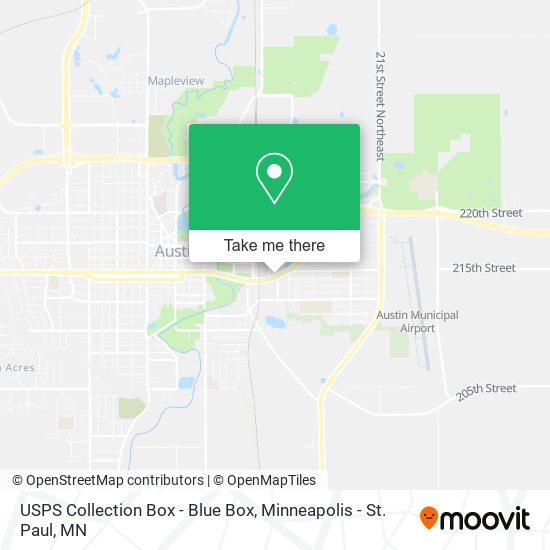 USPS Collection Box - Blue Box map